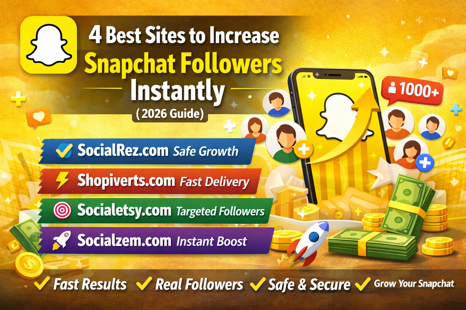 4 Best Sites to Increase Snapchat Followers Instantly 2026 Guide
